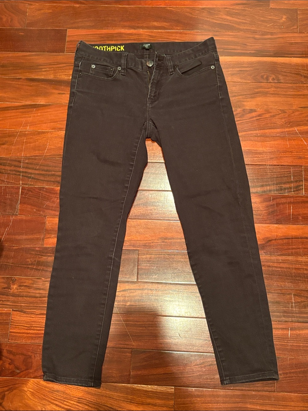 JCREW Black Mid-Rise Skinny Toothpick Jeans